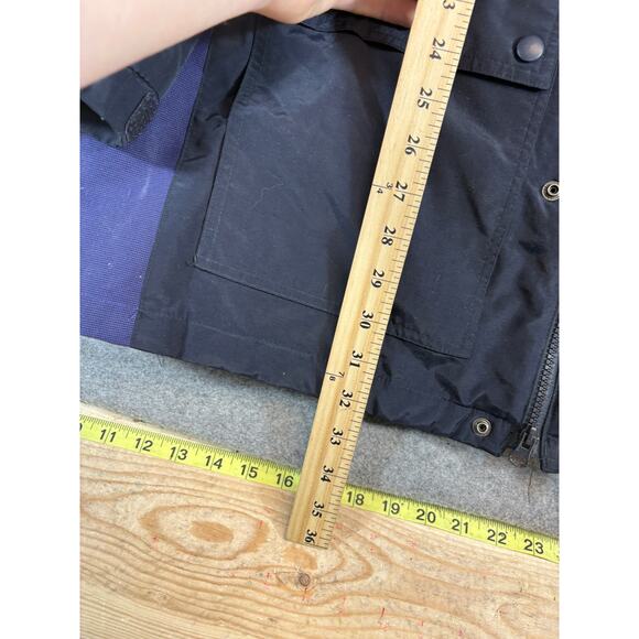 FedEx Stan Herman Reflective Parka Jacket Mens XL Black Purple Hooded Outdoor - Picture 2 of 6